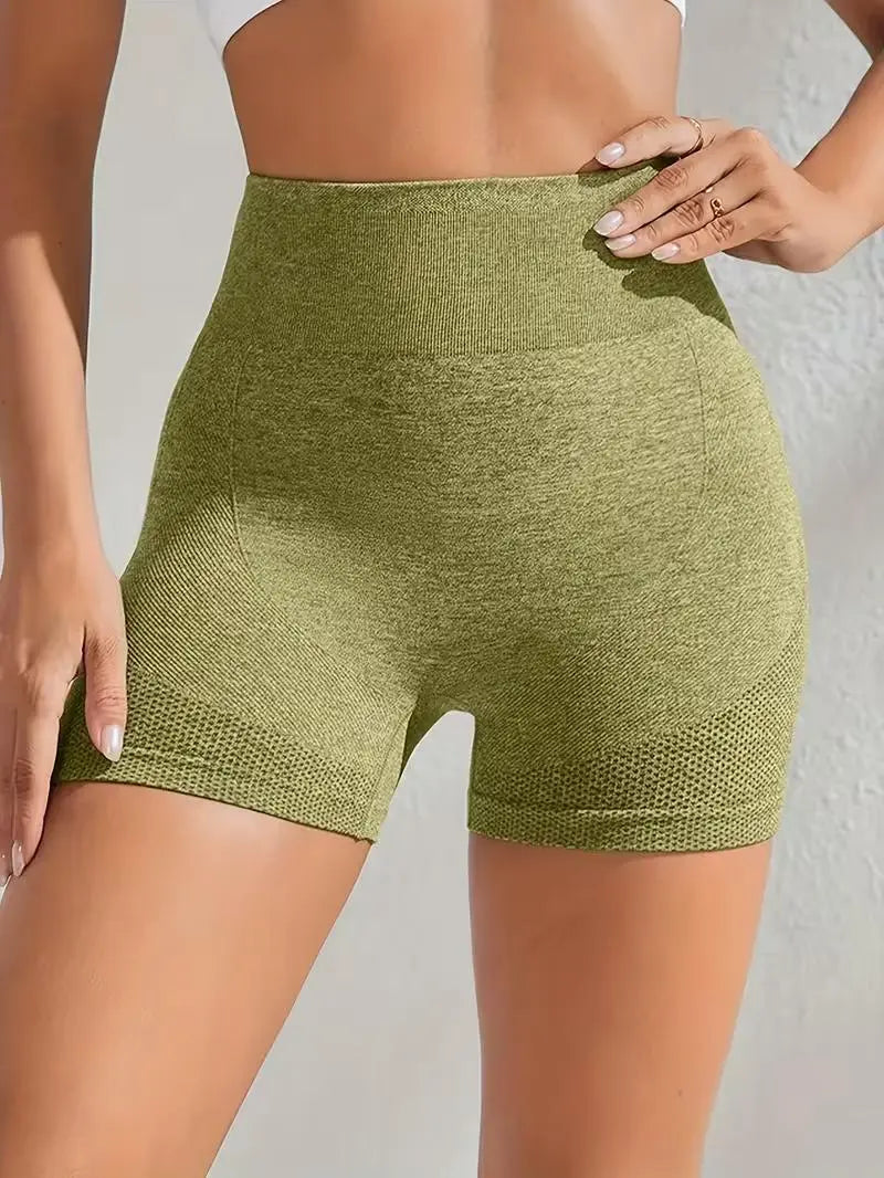 Women’S High-Waisted Athletic Casual Shorts—Breathable and Comfortable; High-Stretch Yoga Shorts Suitable for Indoor and Outdoor Workouts; High-Stretch Seamless High-Waist Women’S Streetwear Shorts; Waist-Cinching Butt Shorts; Motorcycle High-Waisted Tigh